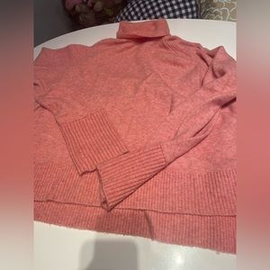 J. Crew Pink Merino Wool Alpaca Polyamide Blend Turtleneck Sweater Size Small
